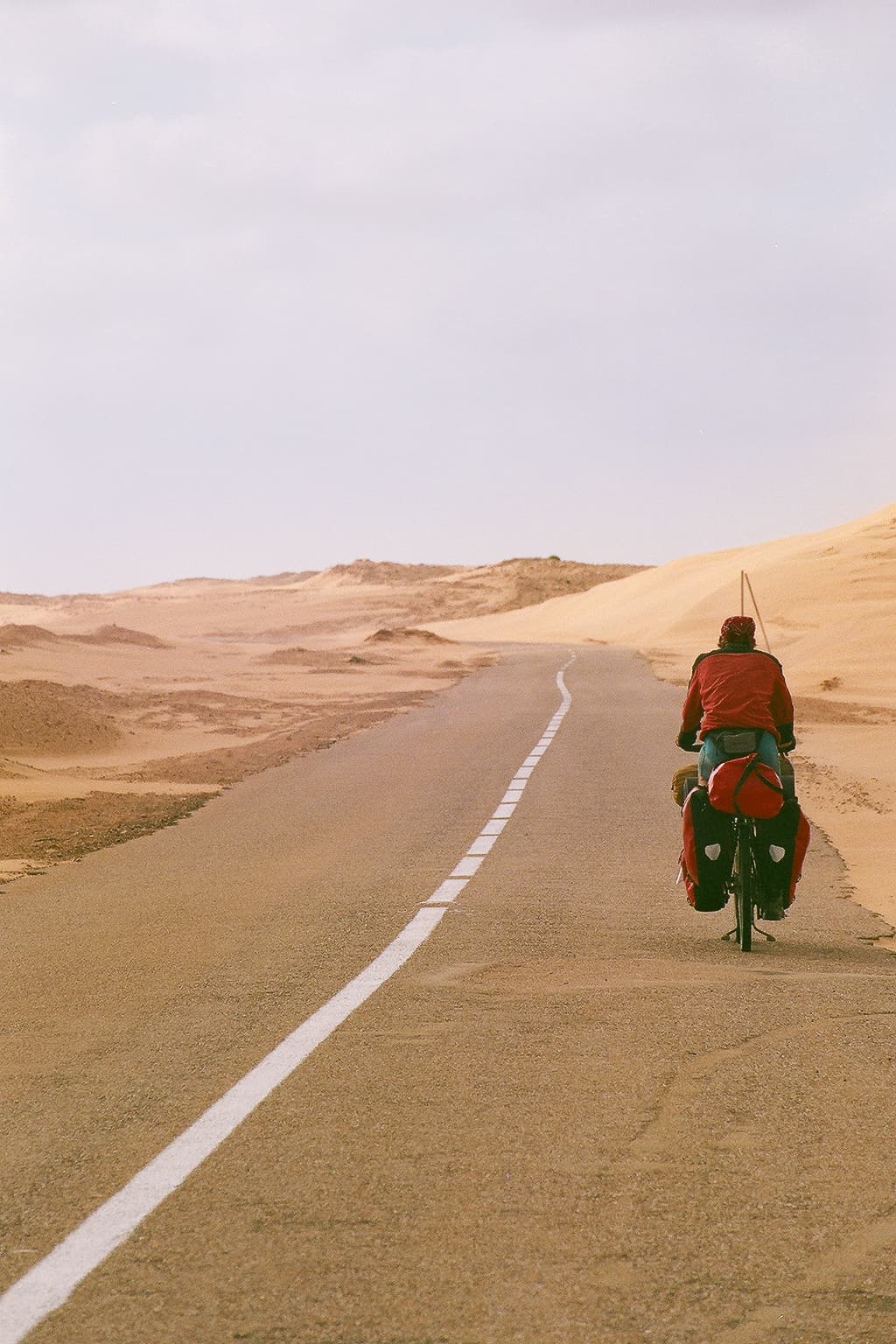 Cycling north of Tarfaya.