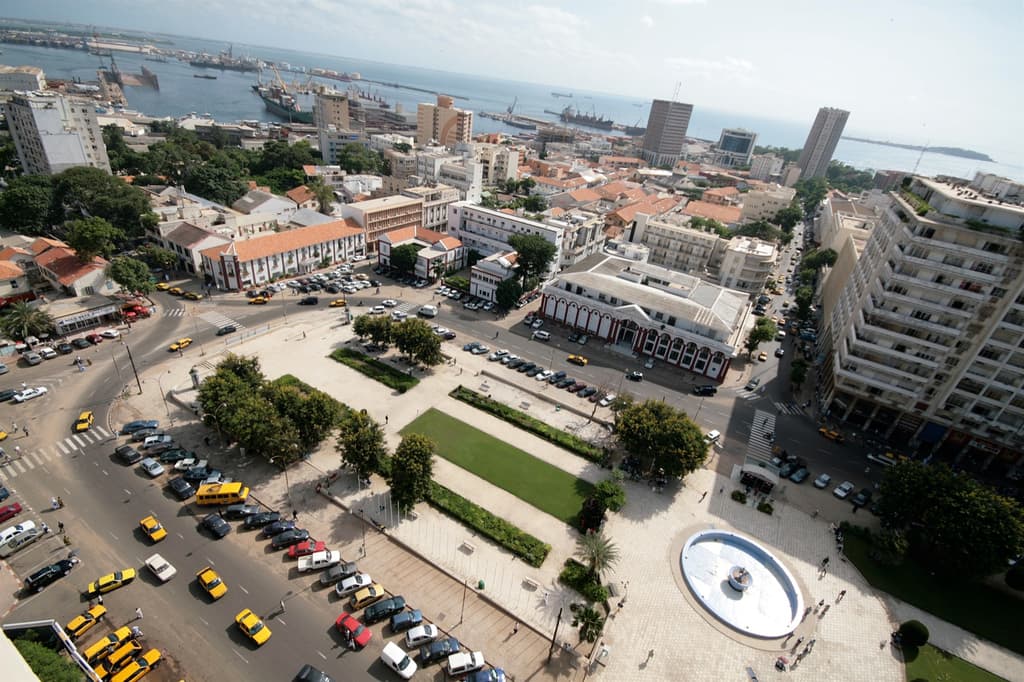 Place de l'Independance in Dakar.