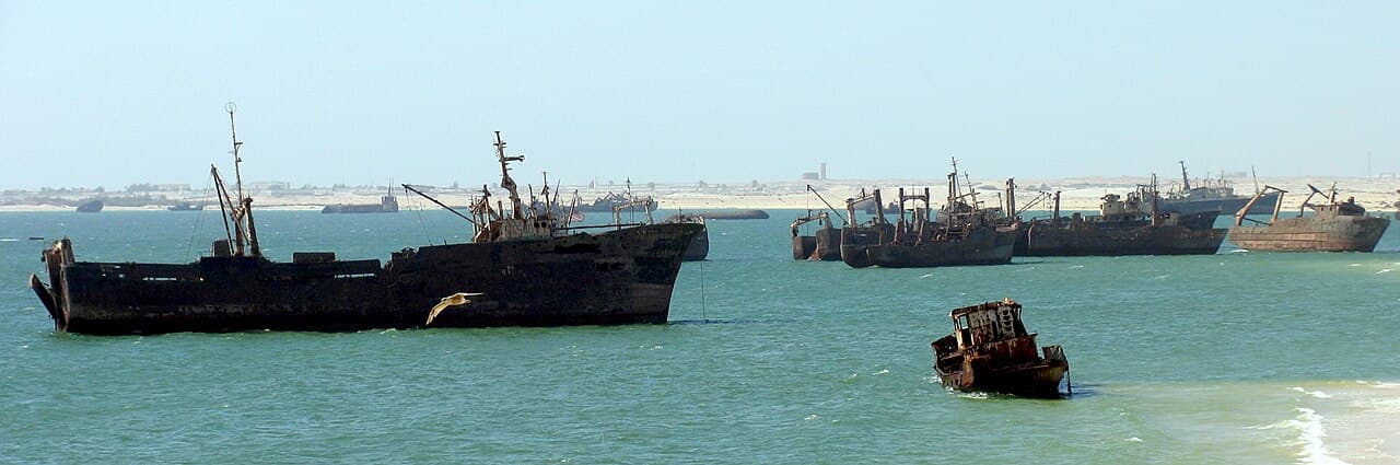 Ships graveyard, Nouadhibou, Mauritania.