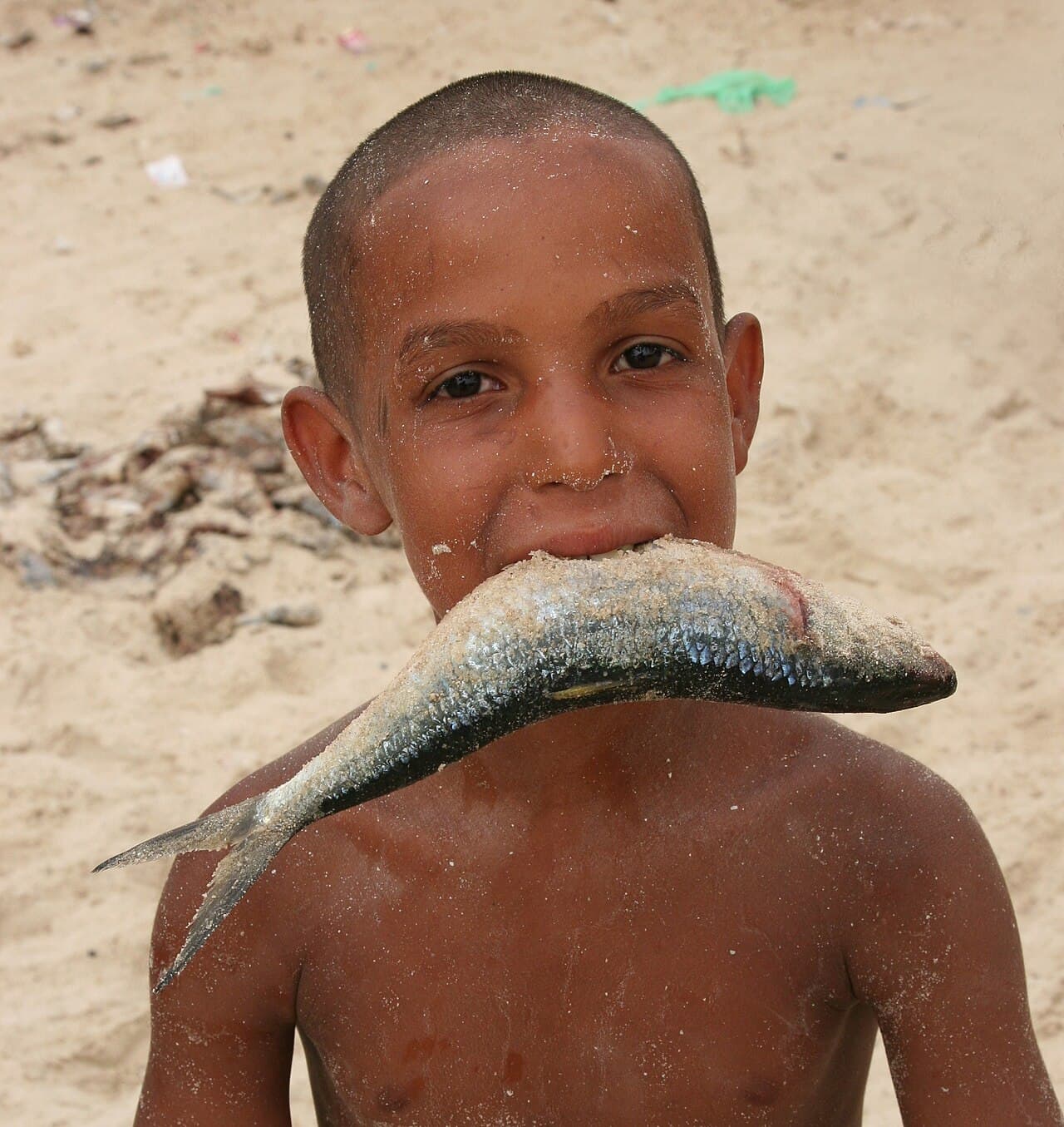 Beach scene in Nouakchott, Mauritania.